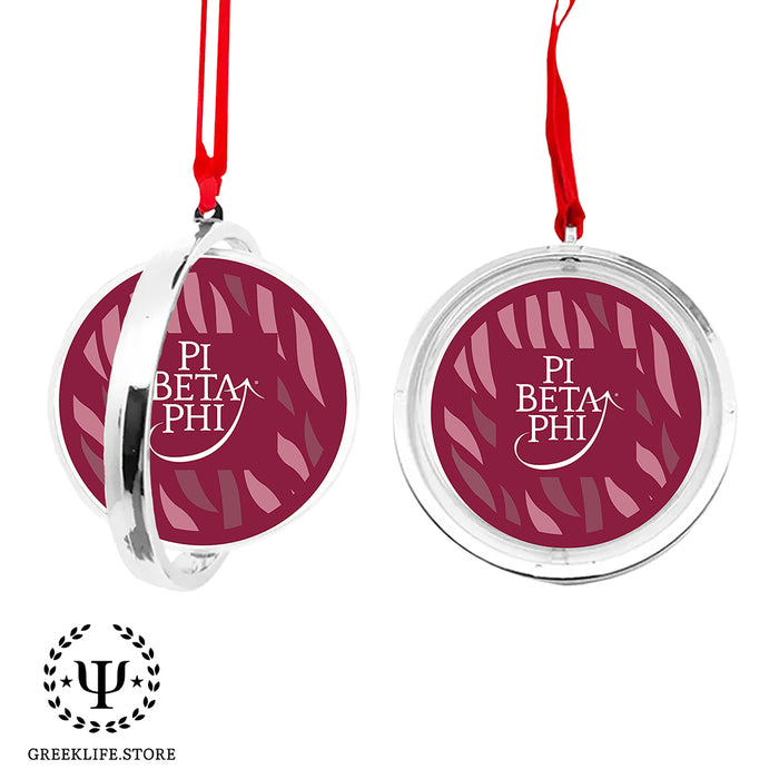 Pi Beta Phi Christmas Reversible Flat Round Ornament