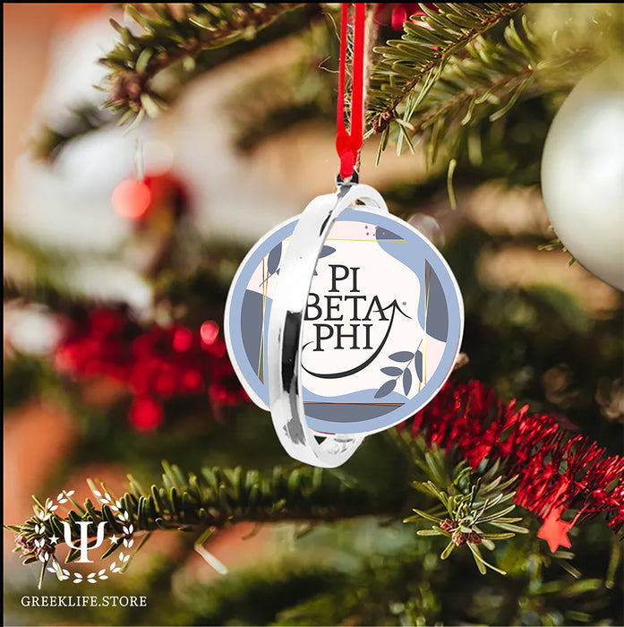 Pi Beta Phi Christmas Reversible Flat Round Ornament