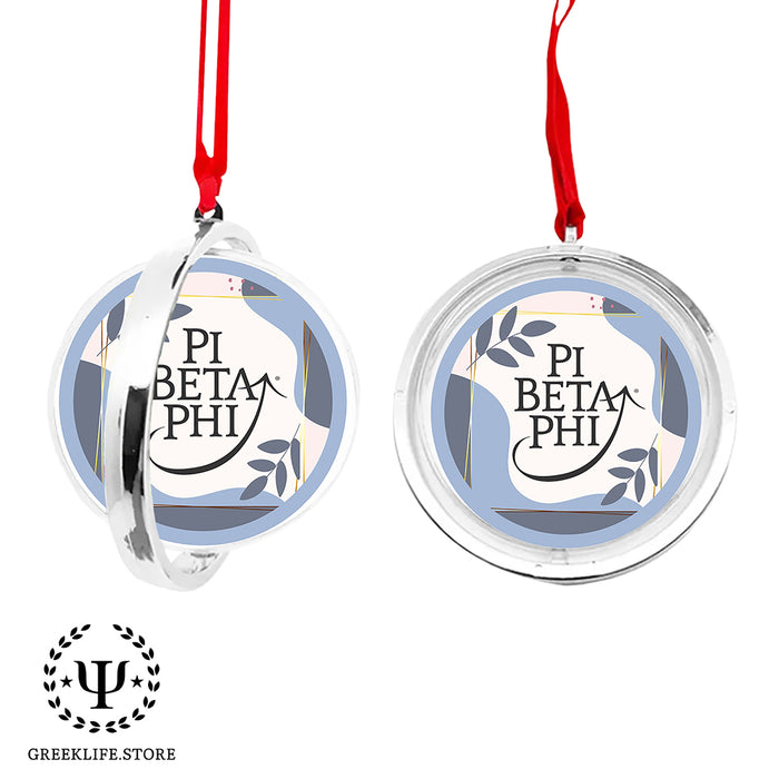 Pi Beta Phi Christmas Reversible Flat Round Ornament