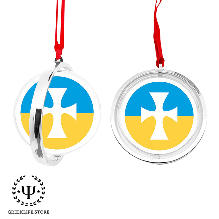 Sigma Chi Christmas Reversible Flat Round Ornament