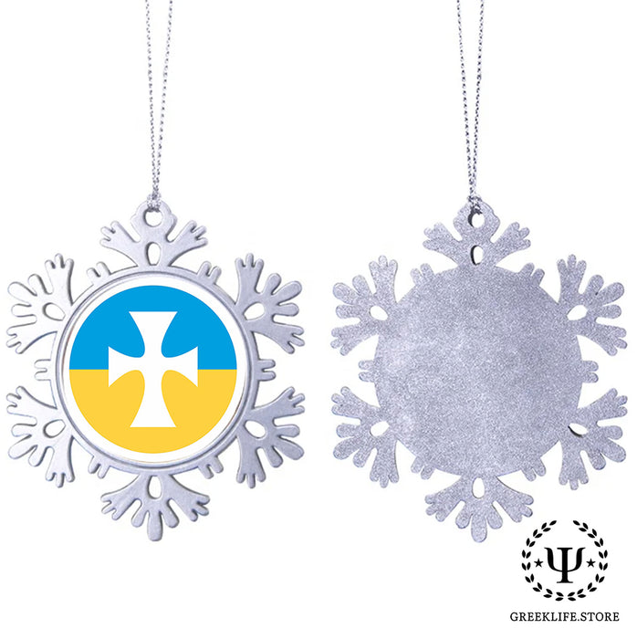 Sigma Chi Christmas Ornament - Snowflake Metal