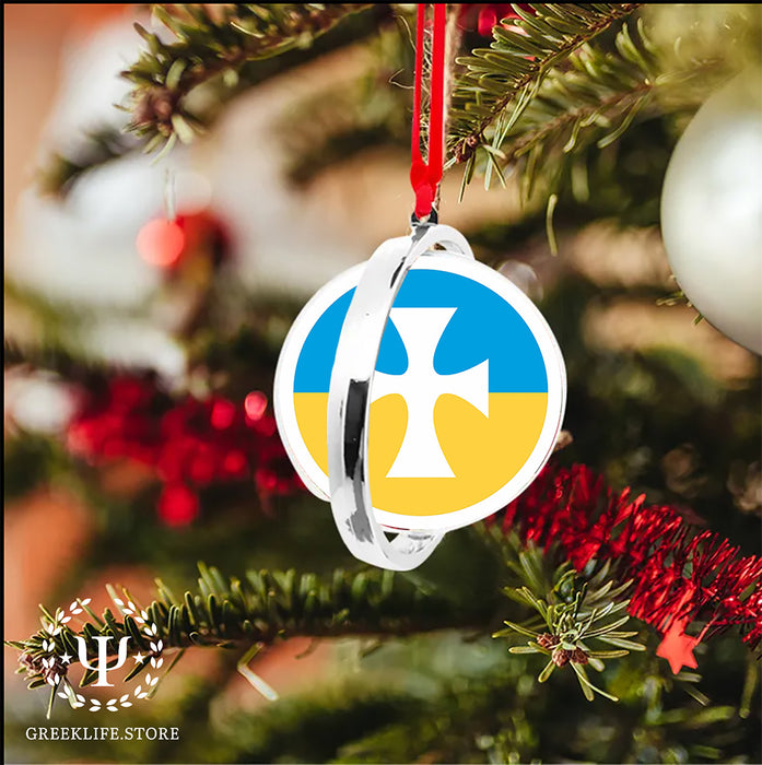Sigma Chi Christmas Reversible Flat Round Ornament