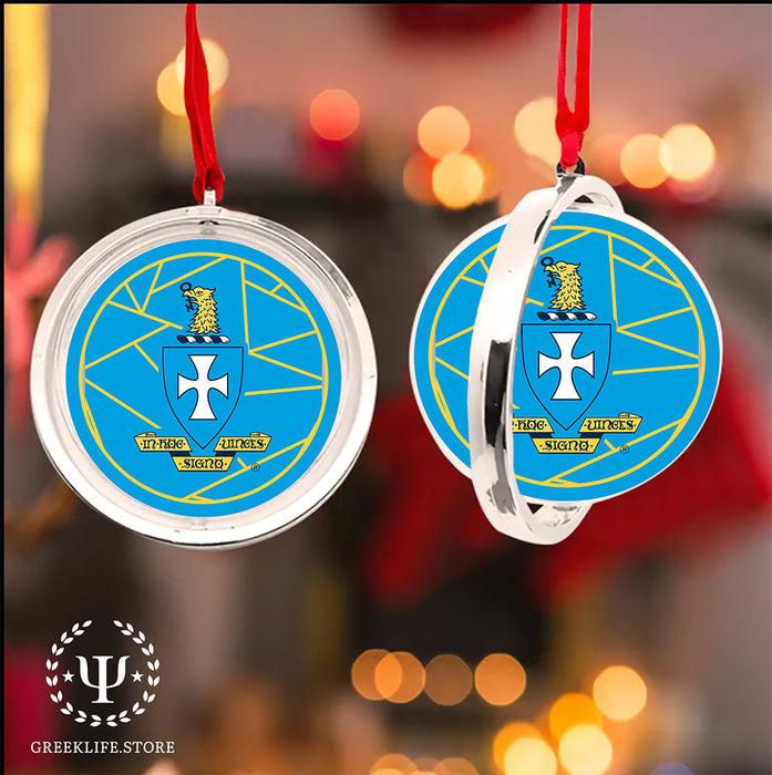 Sigma Chi Christmas Reversible Flat Round Ornament