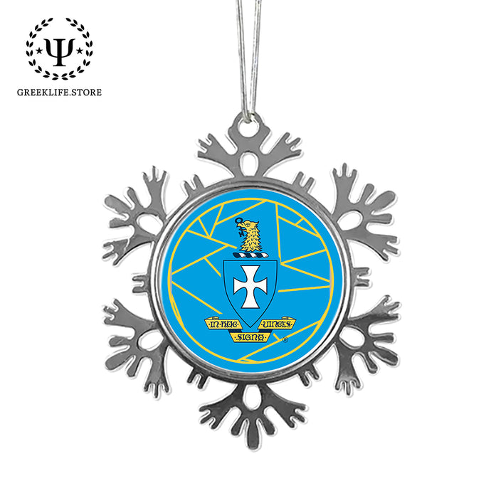 Sigma Chi Christmas Ornament - Snowflake Metal
