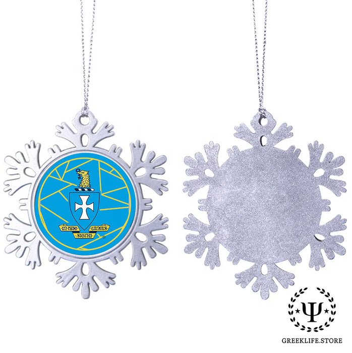 Sigma Chi Christmas Ornament - Snowflake Metal