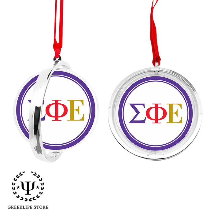 Sigma Phi Epsilon Christmas Reversible Flat Round Ornament