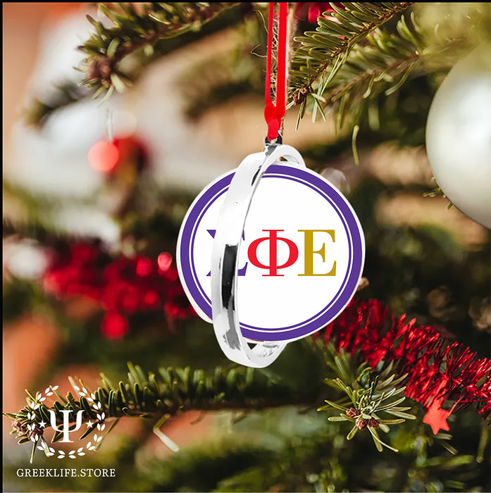 Sigma Phi Epsilon Christmas Reversible Flat Round Ornament