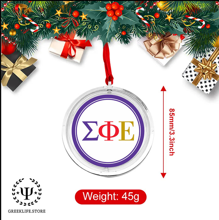 Sigma Phi Epsilon Christmas Reversible Flat Round Ornament
