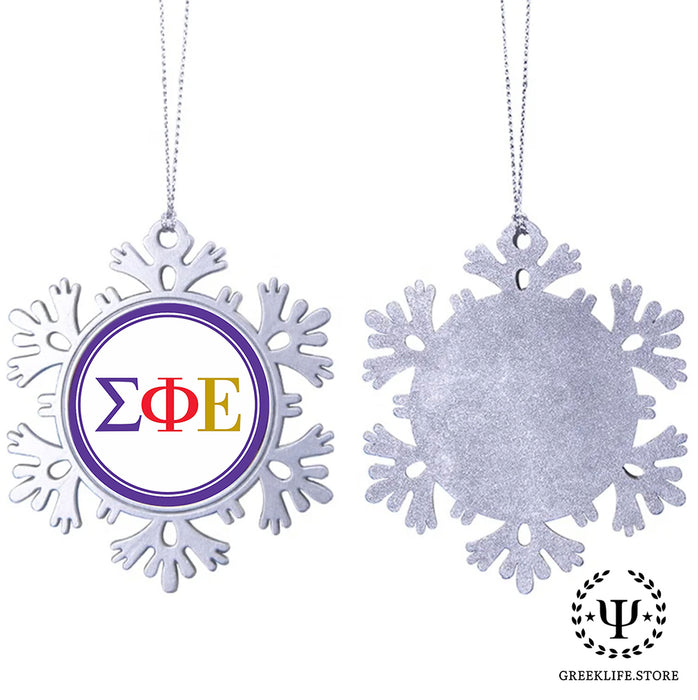 Sigma Phi Epsilon Christmas Ornament - Snowflake Metal