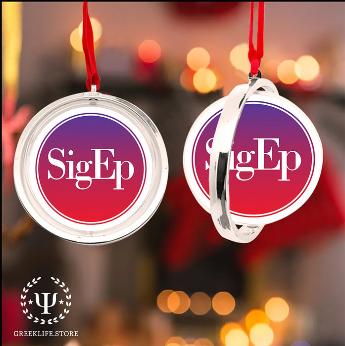 Sigma Phi Epsilon Christmas Reversible Flat Round Ornament