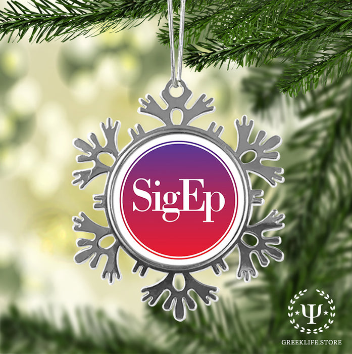 Sigma Phi Epsilon Christmas Ornament - Snowflake Metal