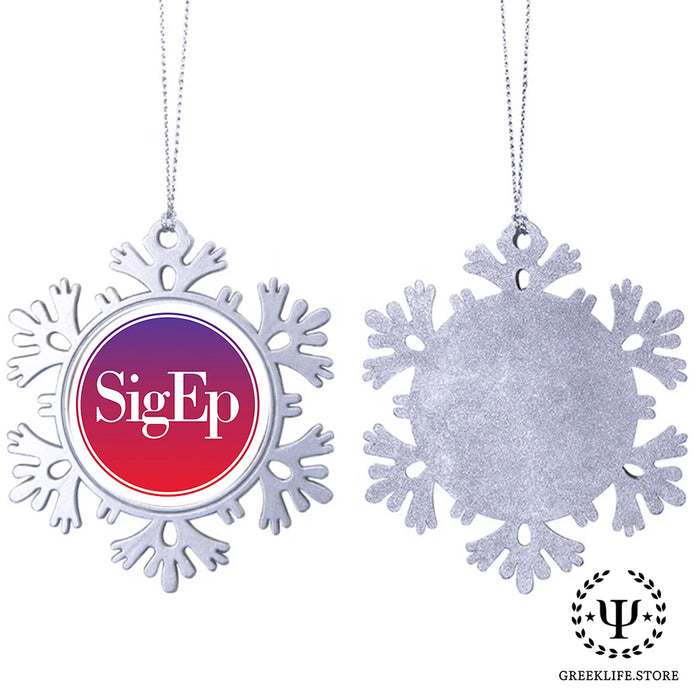Sigma Phi Epsilon Christmas Ornament - Snowflake Metal