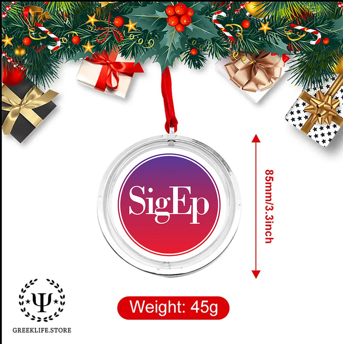 Sigma Phi Epsilon Christmas Reversible Flat Round Ornament