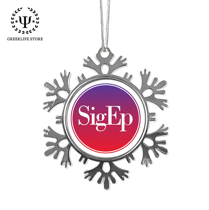 Sigma Phi Epsilon Christmas Ornament - Snowflake Metal