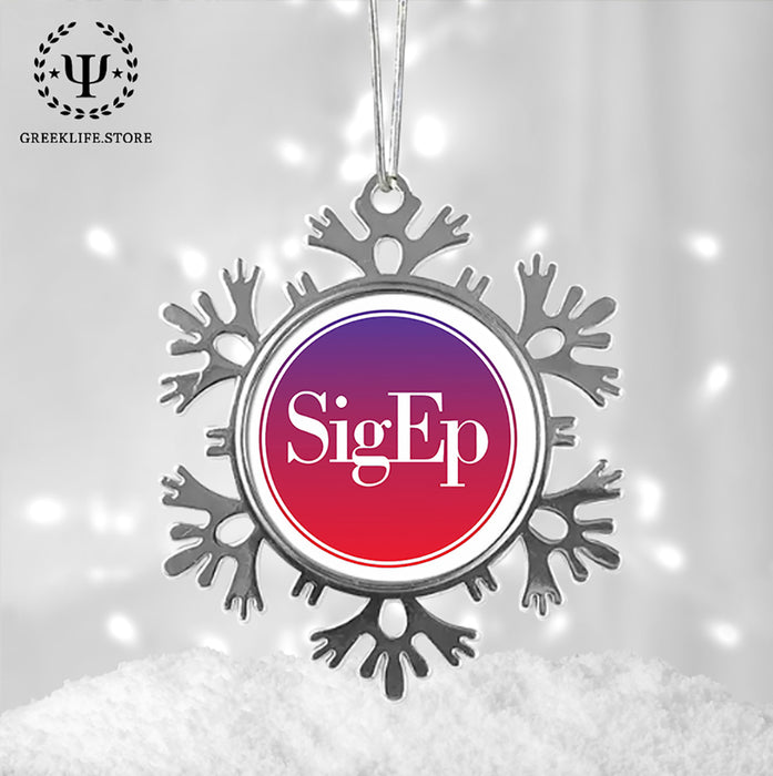Sigma Phi Epsilon Christmas Ornament - Snowflake Metal