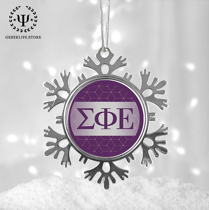Sigma Phi Epsilon Christmas Ornament - Snowflake Metal