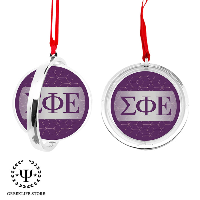 Sigma Phi Epsilon Christmas Reversible Flat Round Ornament