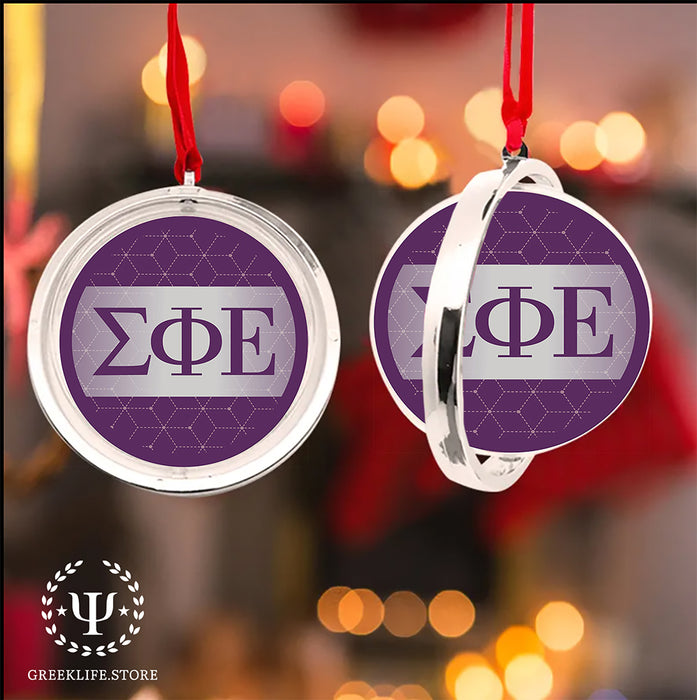 Sigma Phi Epsilon Christmas Reversible Flat Round Ornament