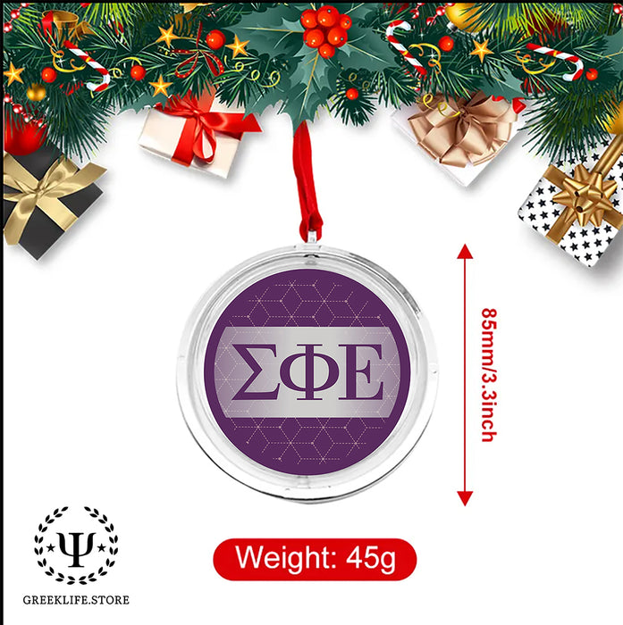 Sigma Phi Epsilon Christmas Reversible Flat Round Ornament