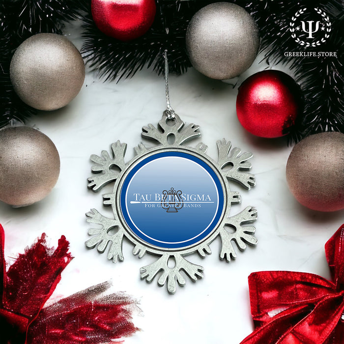 Tau Beta Sigma Christmas Ornament - Snowflake Metal