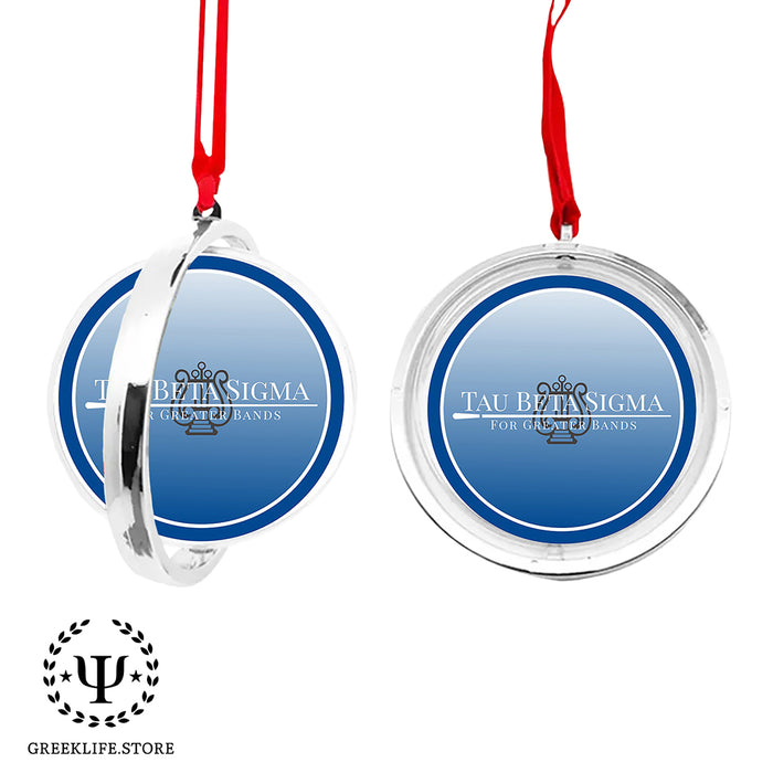 Tau Beta Sigma Christmas Reversible Flat Round Ornament