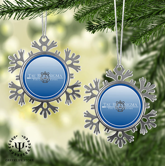 Tau Beta Sigma Christmas Ornament - Snowflake Metal