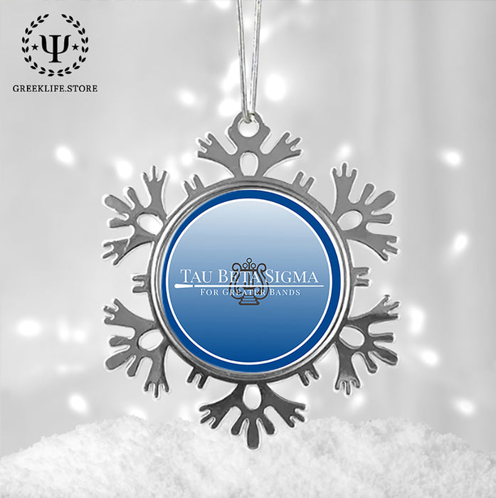 Tau Beta Sigma Christmas Ornament - Snowflake Metal