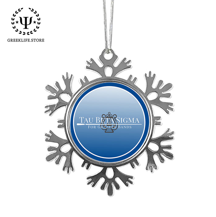 Tau Beta Sigma Christmas Ornament - Snowflake Metal