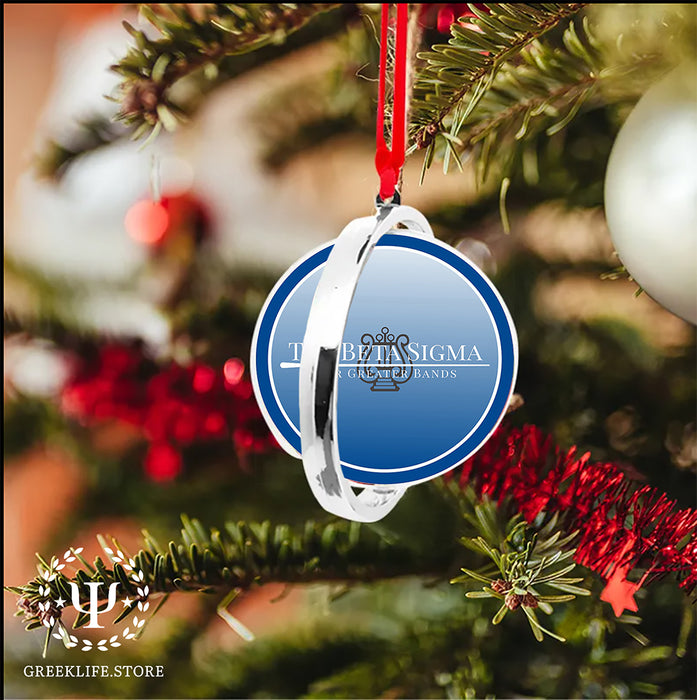 Tau Beta Sigma Christmas Reversible Flat Round Ornament