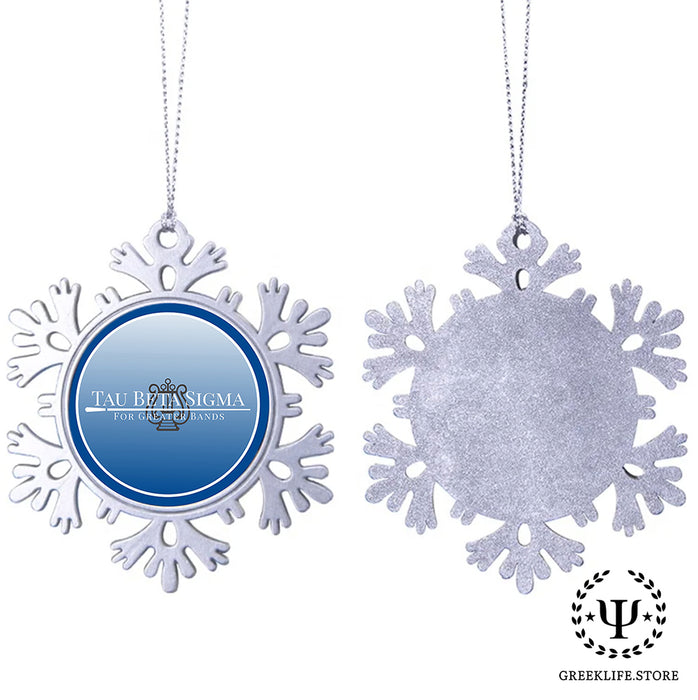 Tau Beta Sigma Christmas Ornament - Snowflake Metal