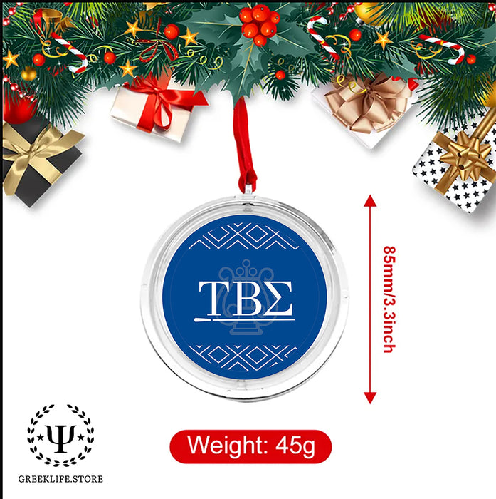 Tau Beta Sigma Christmas Reversible Flat Round Ornament