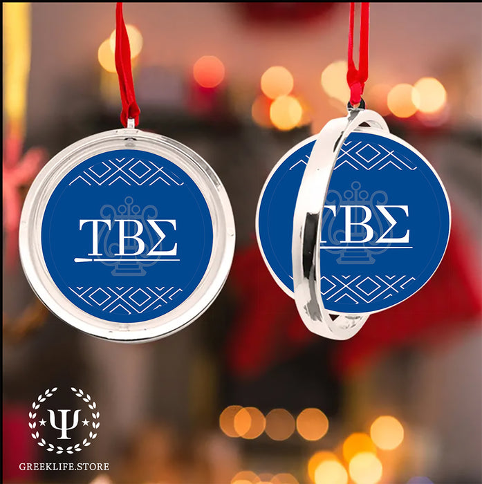 Tau Beta Sigma Christmas Reversible Flat Round Ornament