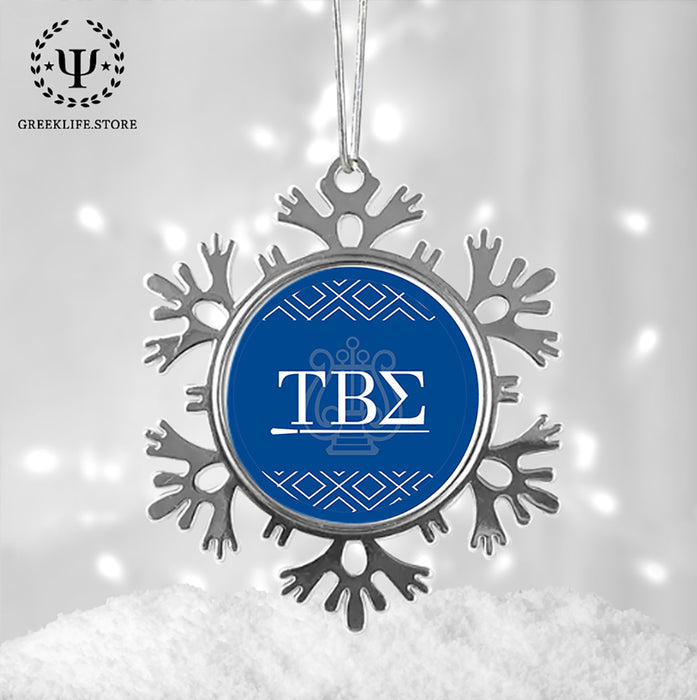 Tau Beta Sigma Christmas Ornament - Snowflake Metal