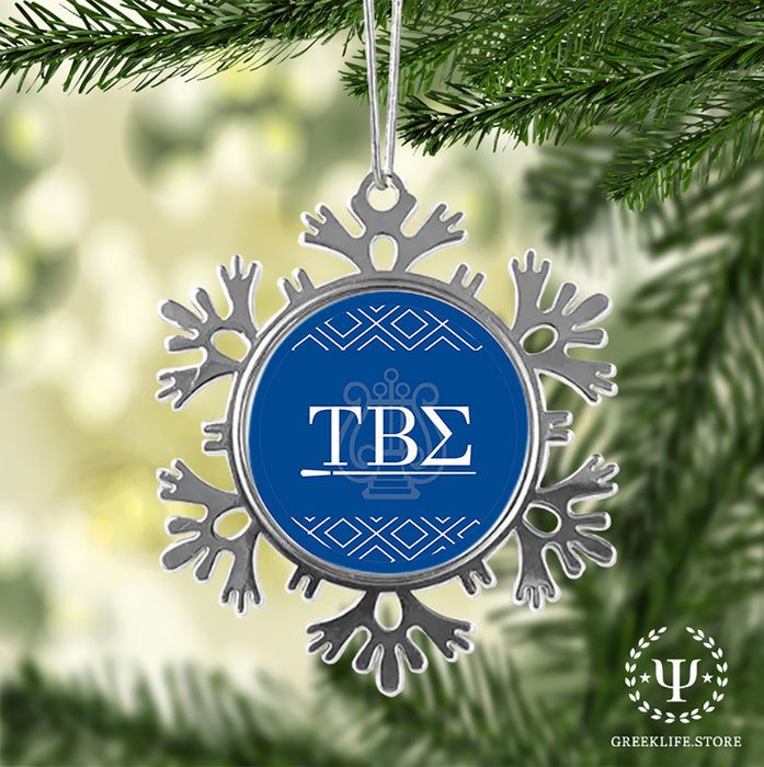 Tau Beta Sigma Christmas Ornament - Snowflake Metal
