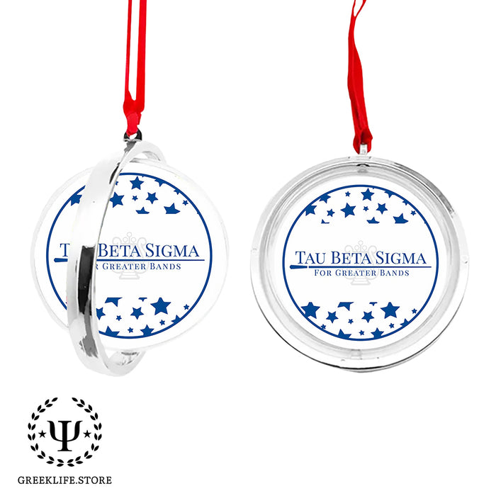 Tau Beta Sigma Christmas Reversible Flat Round Ornament