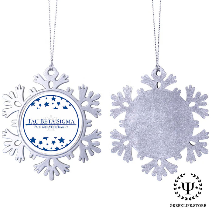 Tau Beta Sigma Christmas Ornament - Snowflake Metal