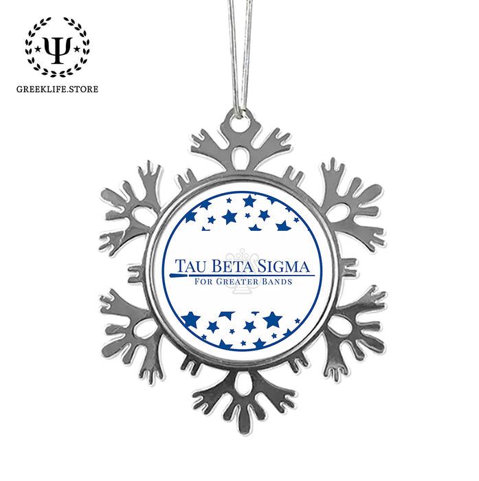 Tau Beta Sigma Christmas Ornament - Snowflake Metal