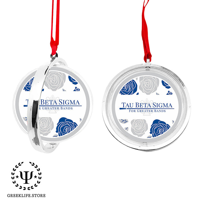 Tau Beta Sigma Christmas Reversible Flat Round Ornament