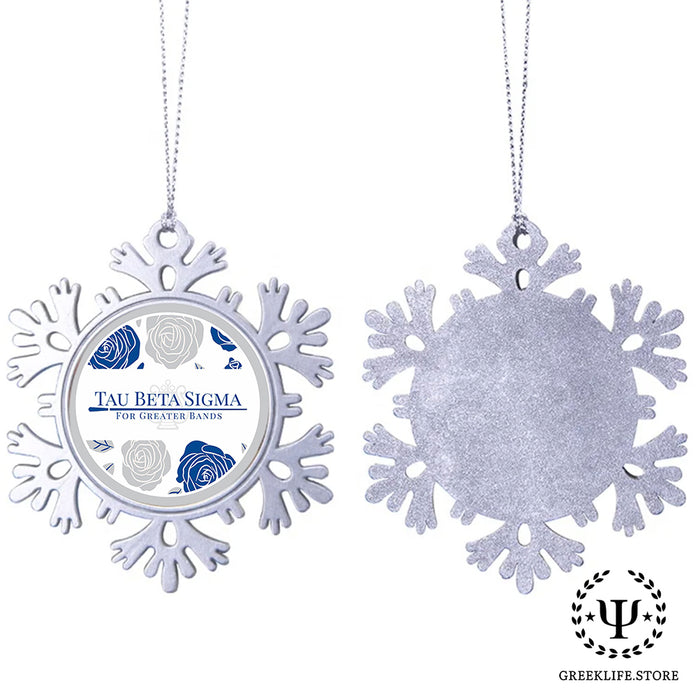 Tau Beta Sigma Christmas Ornament - Snowflake Metal
