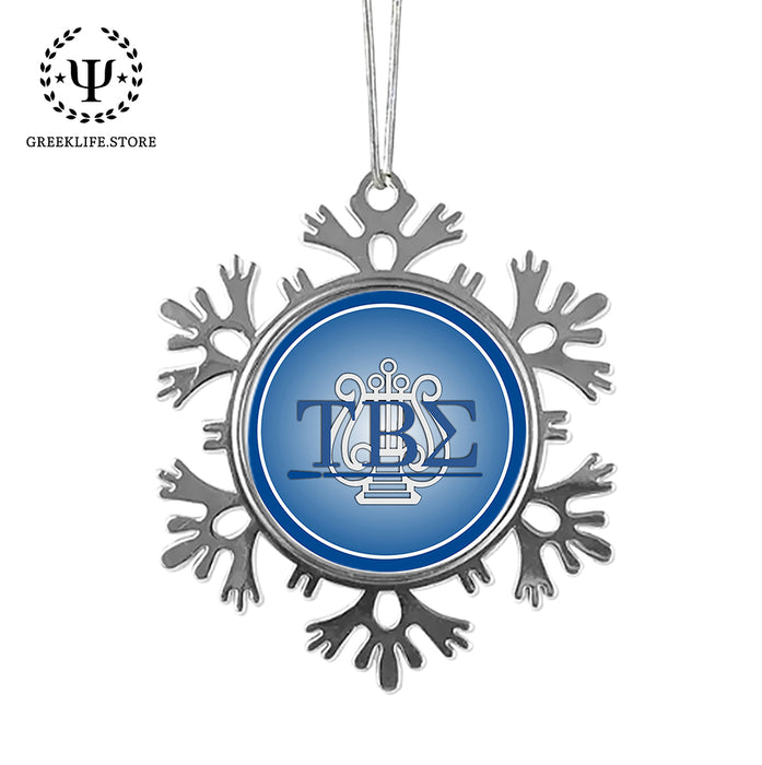Tau Beta Sigma Christmas Ornament - Snowflake Metal