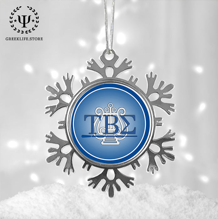 Tau Beta Sigma Christmas Ornament - Snowflake Metal