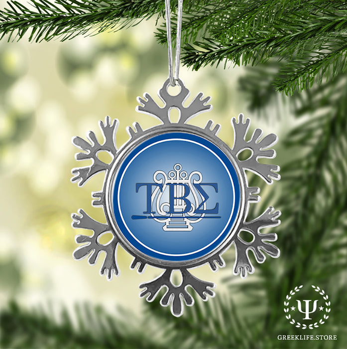 Tau Beta Sigma Christmas Ornament - Snowflake Metal