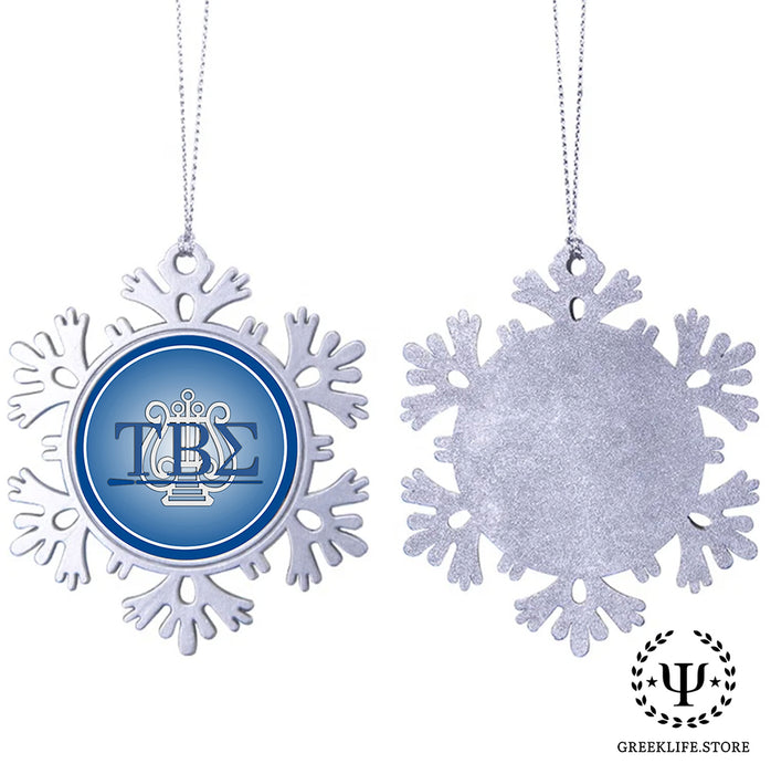 Tau Beta Sigma Christmas Ornament - Snowflake Metal