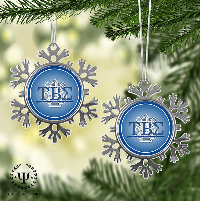 Tau Beta Sigma Christmas Ornament - Snowflake Metal