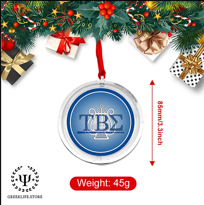 Tau Beta Sigma Christmas Reversible Flat Round Ornament