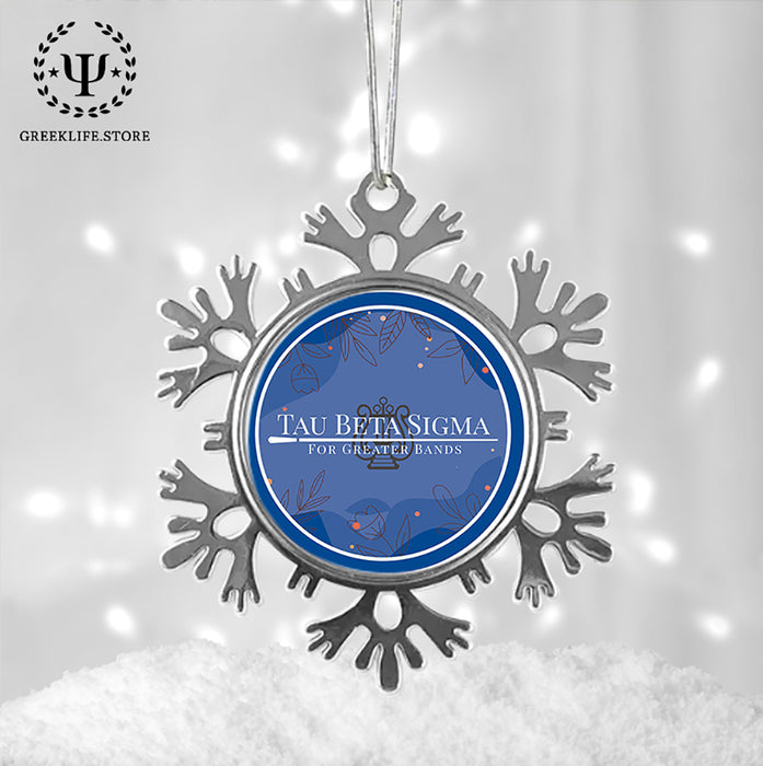 Tau Beta Sigma Christmas Ornament - Snowflake Metal