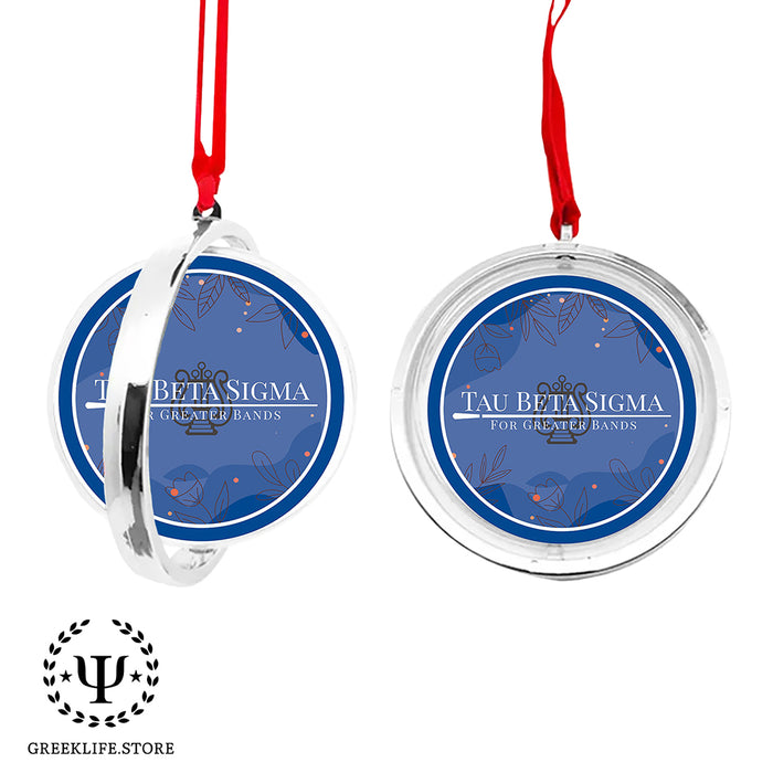 Tau Beta Sigma Christmas Reversible Flat Round Ornament
