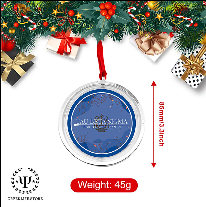 Tau Beta Sigma Christmas Reversible Flat Round Ornament