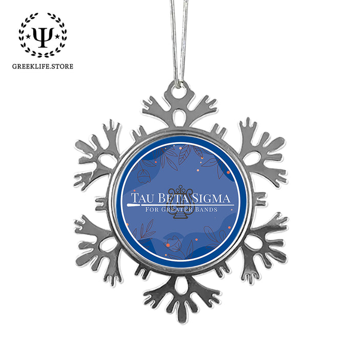 Tau Beta Sigma Christmas Ornament - Snowflake Metal
