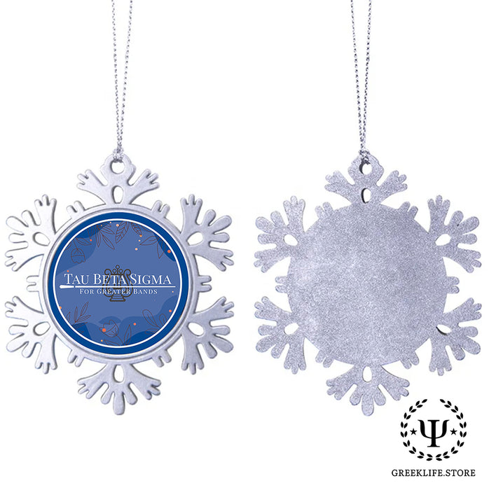 Tau Beta Sigma Christmas Ornament - Snowflake Metal